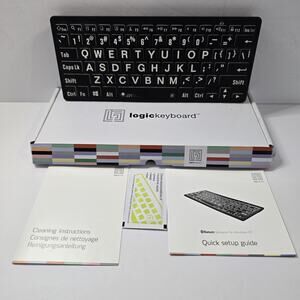 Logickeyboard BKB3001 Bluetooth Large Print Mini Keyboard Wireless Tested Boxed